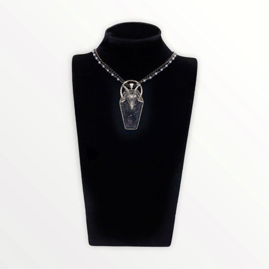 Baphomet Goat Head Agate Necklace