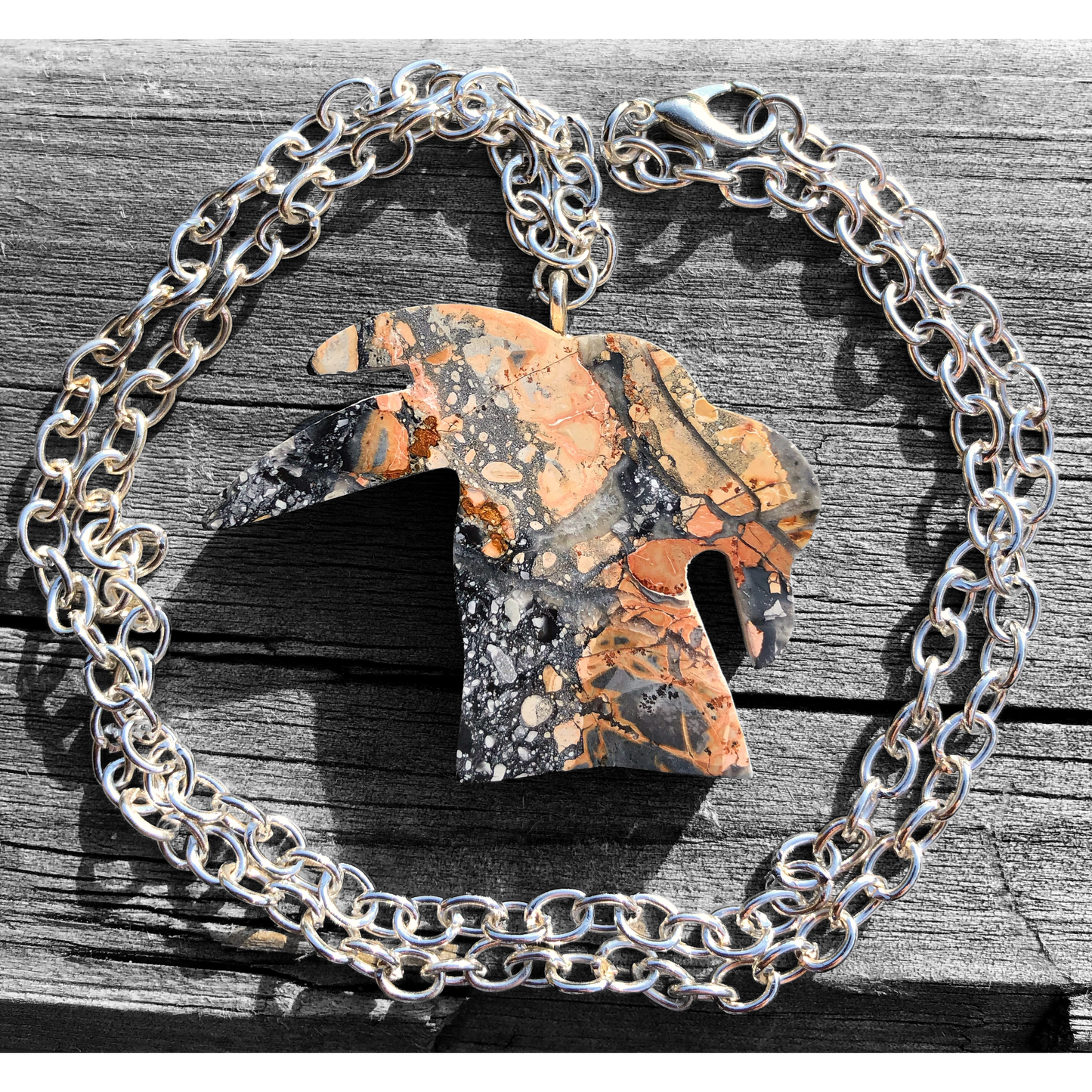 Maligano Jasper Goat Head Necklace