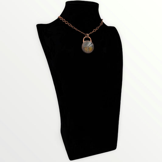 Copper Turkey Feather Necklace