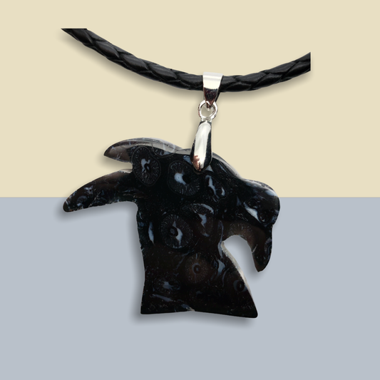 Palm Root Goat Head Necklace