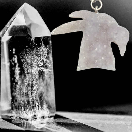Crystal Druzy Goat Head Necklace
