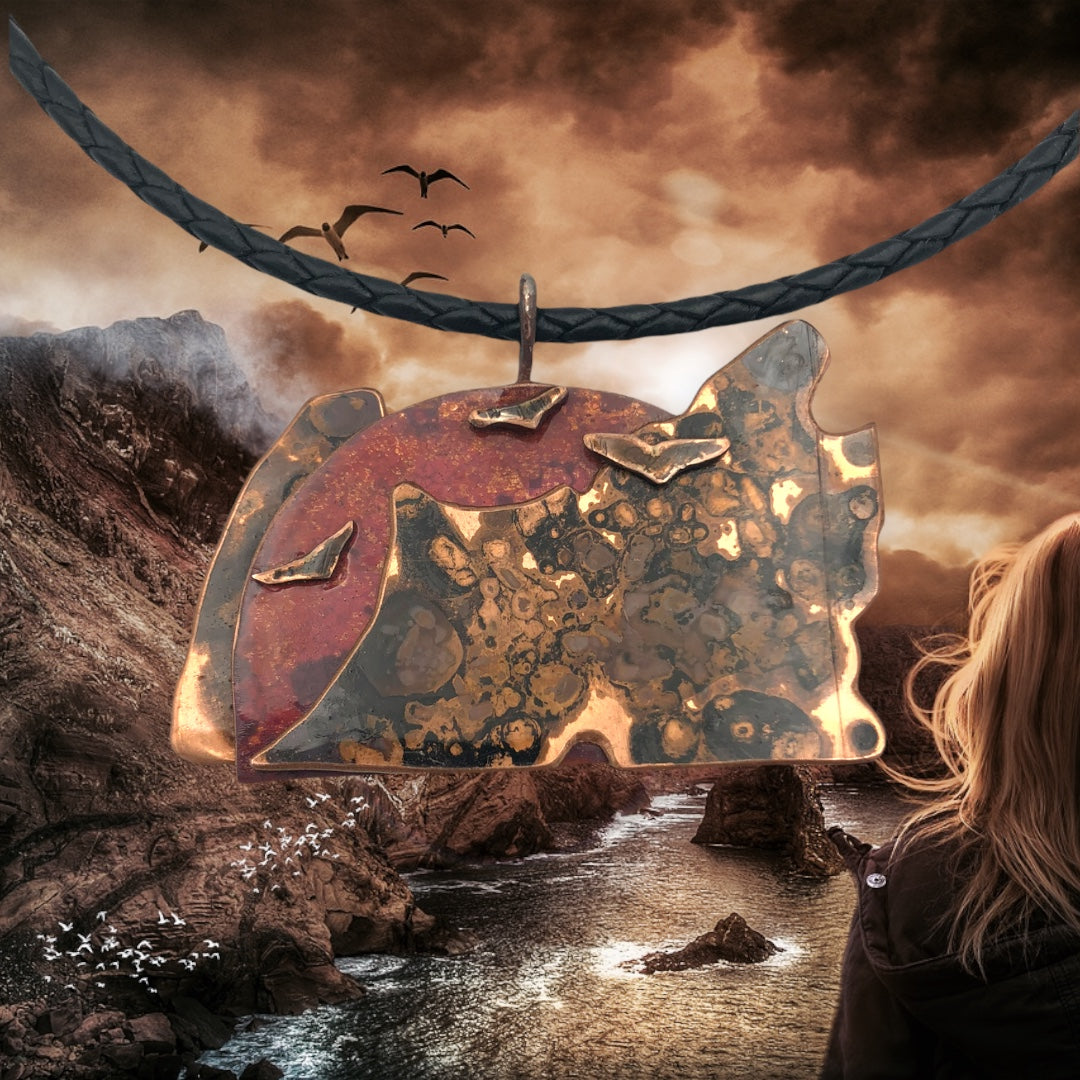 Layered Copper Mountains Necklace