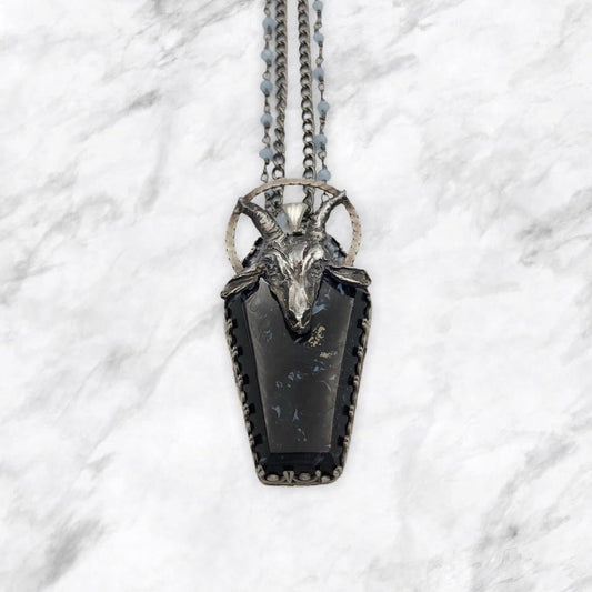 Baphomet Goat Head Agate Necklace