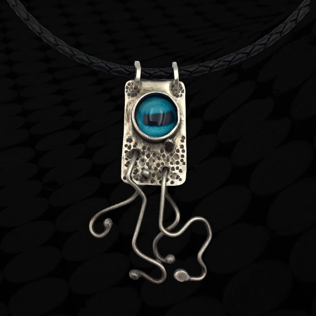 Silver Squid Brutalist Necklace