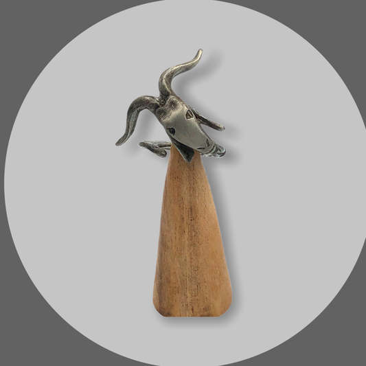Long Horned Billy Goat Wrap Ring SALE $60