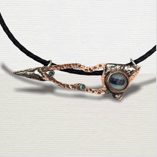 Spikey Goat Eye Abstract Necklace