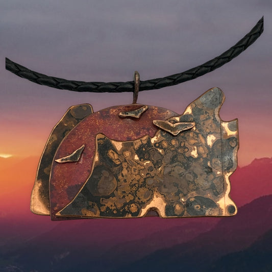 Layered Copper Mountains Necklace