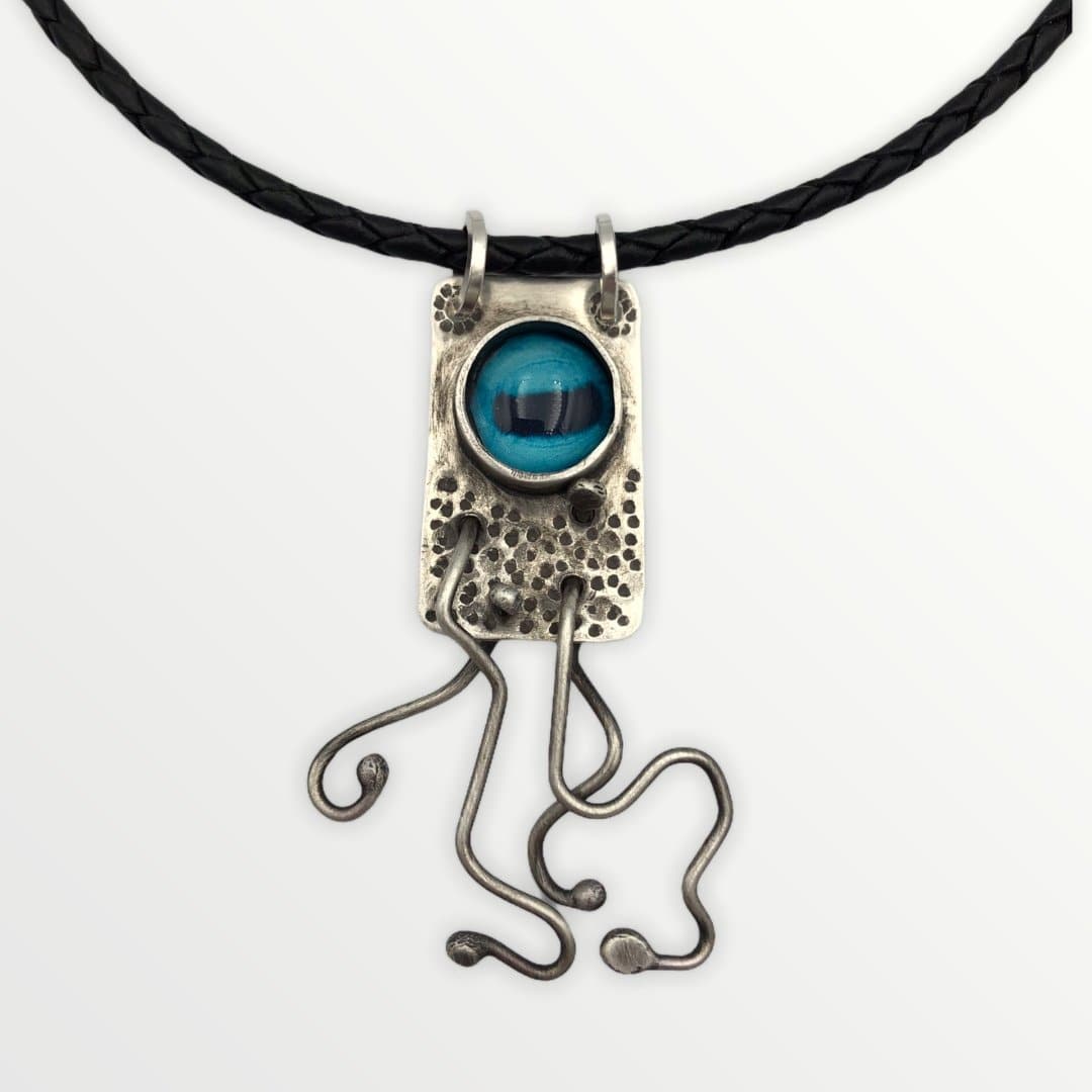 Silver Squid Brutalist Necklace