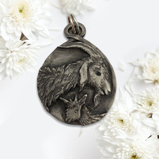 Mama Goat and Baby Necklace