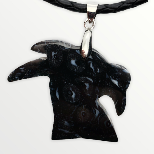 Palm Root Goat Head Necklace