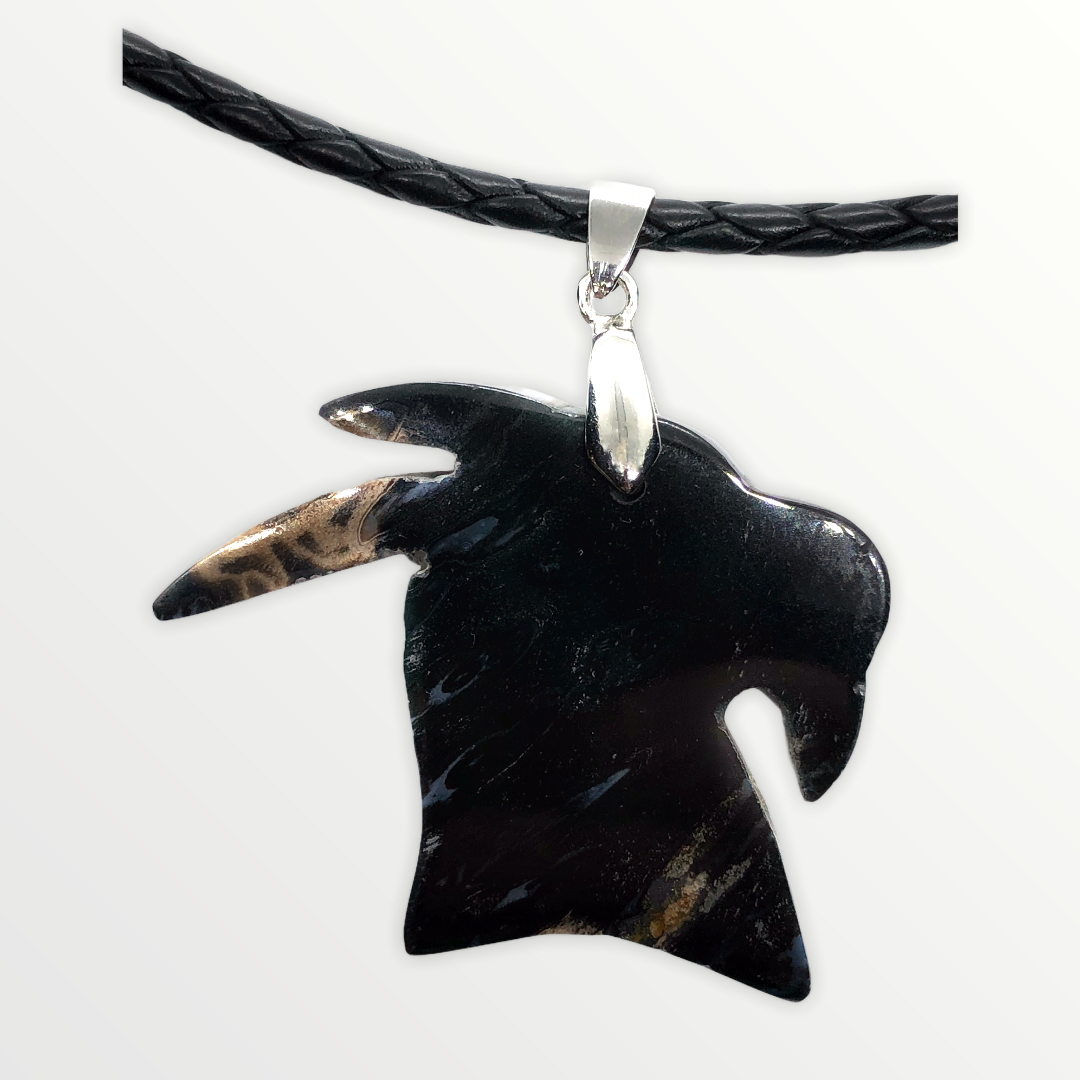 Palm Root Goat Head Necklace