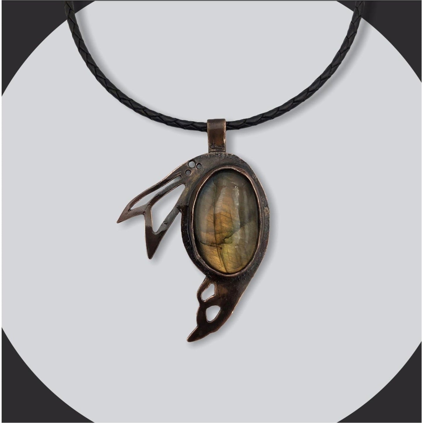 Sleeping Turkey Copper and Labradorite Necklace