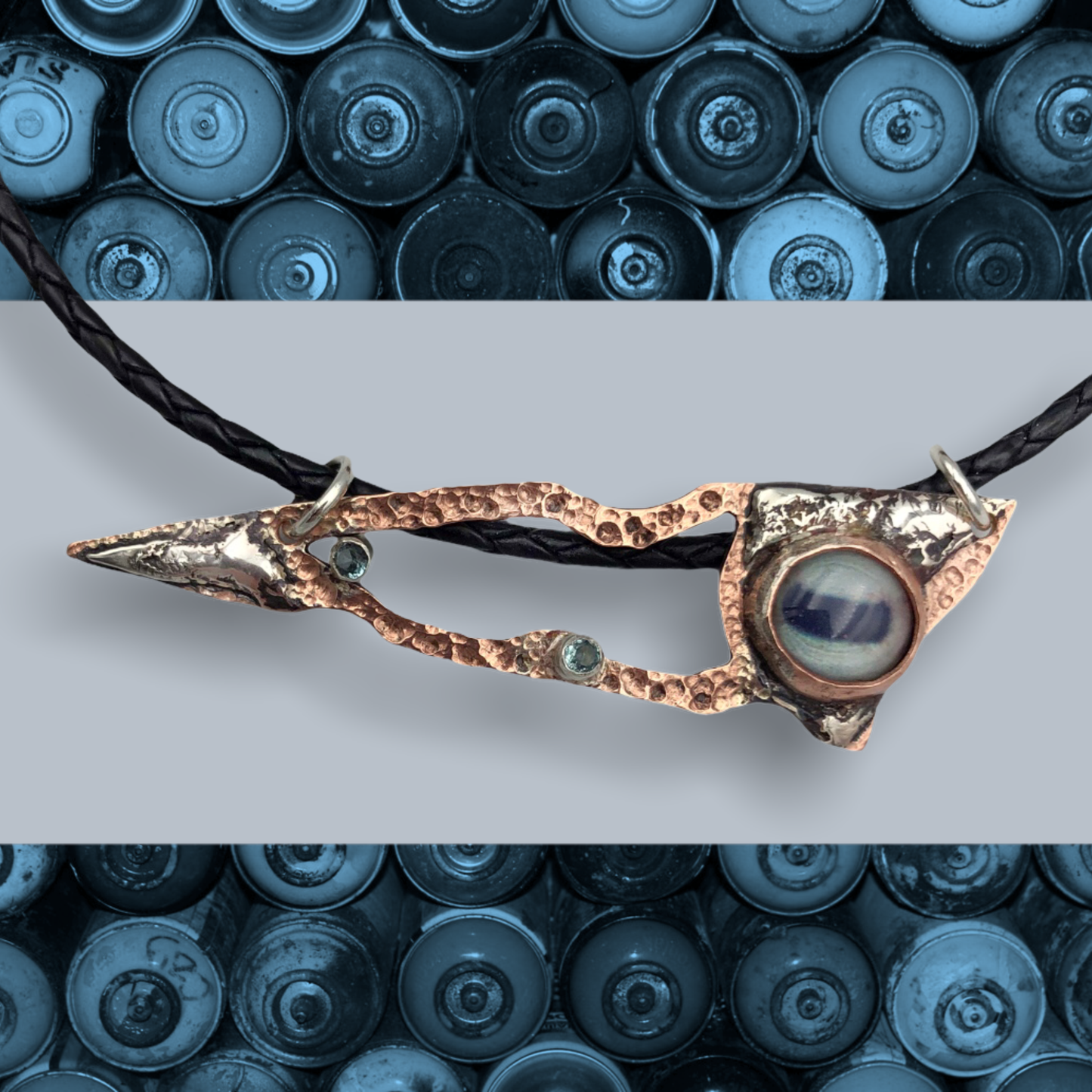 Spikey Goat Eye Abstract Necklace