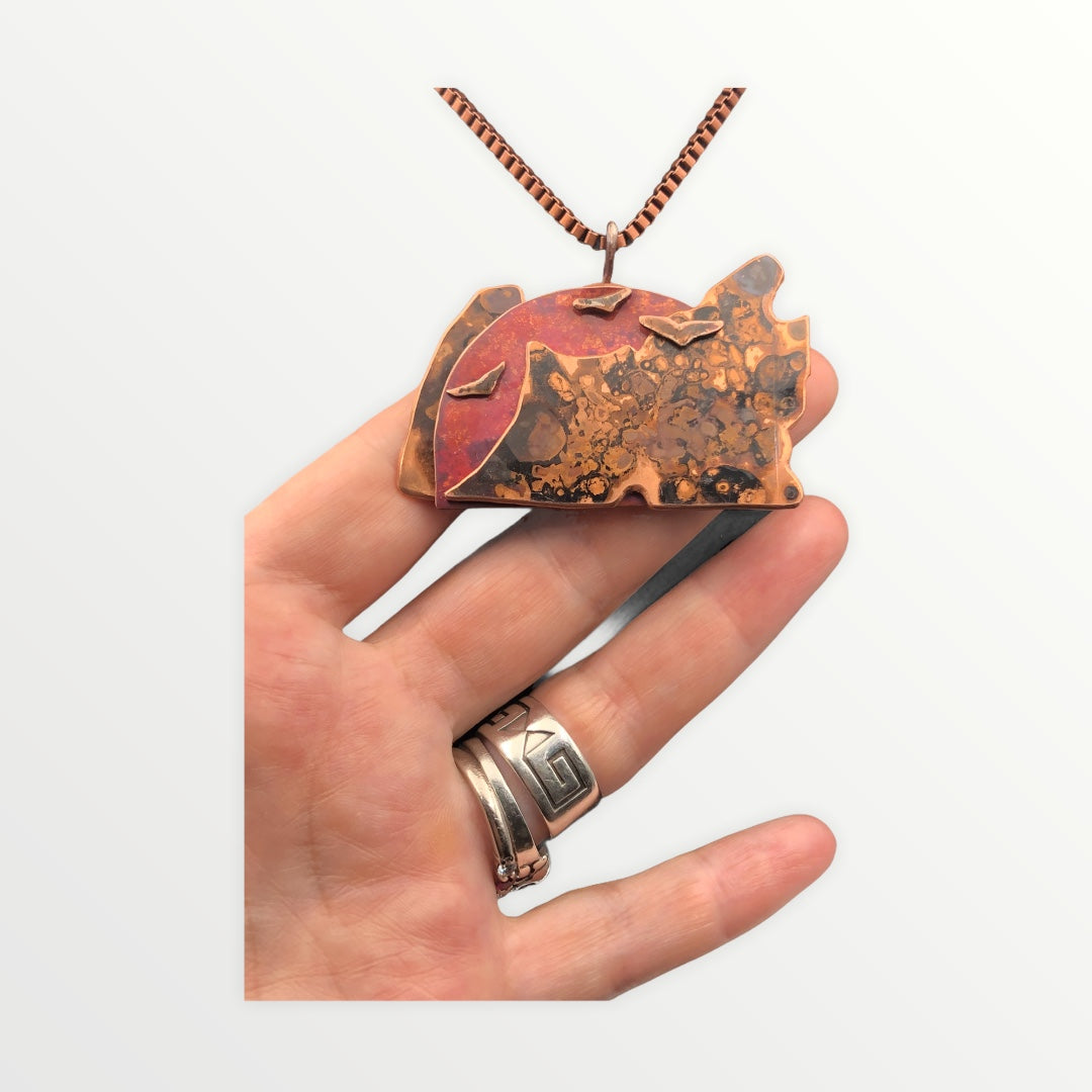 Layered Copper Mountains Necklace